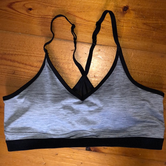 SPACE DYED GRAY SPORTS BRA - Picture 6 of 6